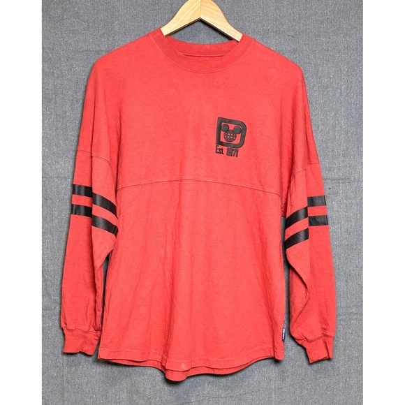 Disney Other - Disney Parks Spirit Jersey Walt Disney World Red Puff Print Long Sleeve Shirt SM